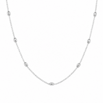 Collier couleur argent en acier inoxydable revêtement PVD
