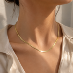 Collier élégant en acier inoxydable plaqué or revêtement PVD – Image 2