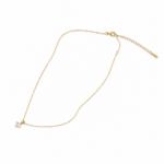Collier élégant fin plaqué or 18K en acier inoxydable revêtement PVD