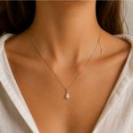 Collier fin élégant plaqué or 18K en acier inoxydable revêtement PVD – Image 2