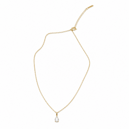 Collier fin élégant plaqué or 18k en acier inoxydable revêtement PVD