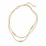 Collier motif géométrique plaqué or en acier inoxydable revêtement PVD