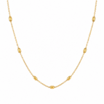 Collier plaqué or en acier inoxydable revêtement PVD unisexe