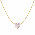 Pendentif fin élégant plaqué or véritable en acier inoxydable revêtement PVD